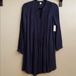 Old Navy Long Sleeve Navy Blue Dress Medium - NWT